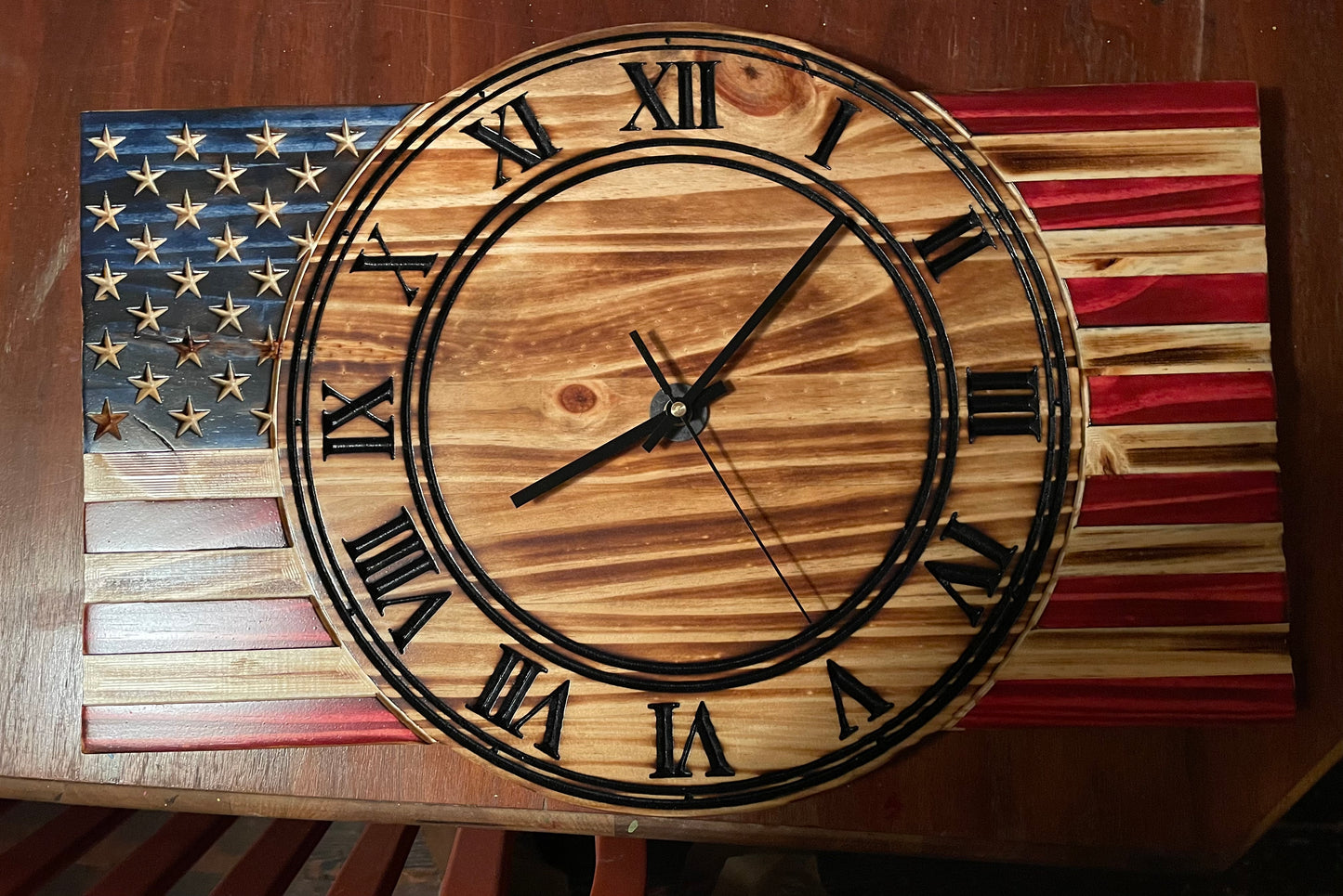 American Flag Clock